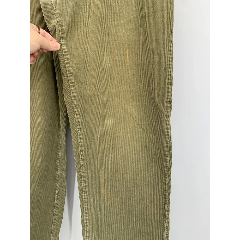 Vintage Polo Ralph Lauren Corduroy Pants Mens 32x30 Olive Green Straight Leg